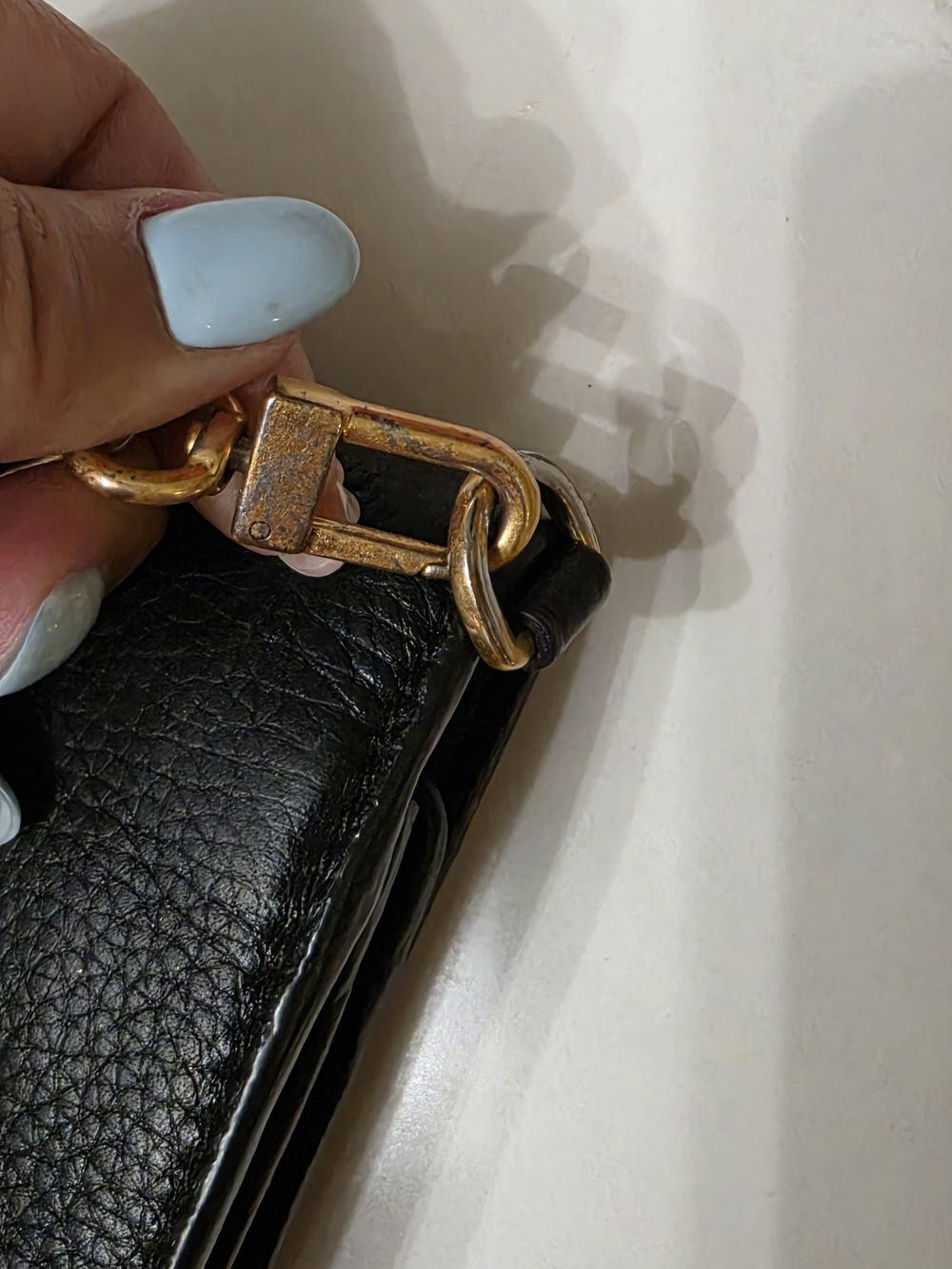 Tory Burch Black Leather Crossbody with Gold Logo Chain - Picture 11 of 11